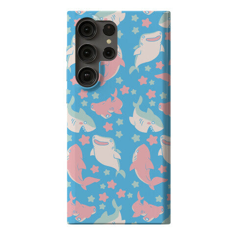 Happy Shark Pattern Phone Case